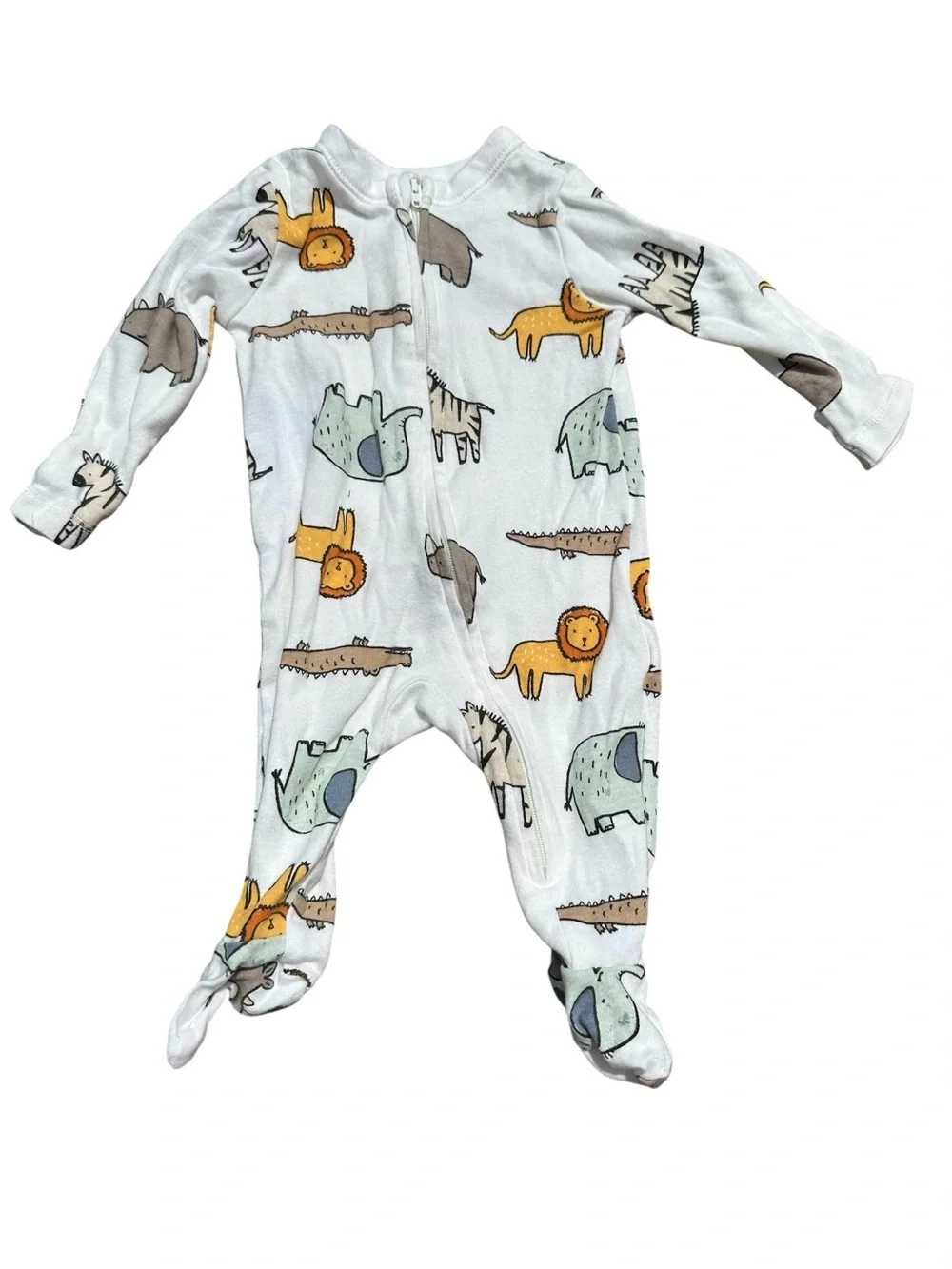 Old Navy lot of 4 footed zip closure sleeper pajamas size 0-3 months